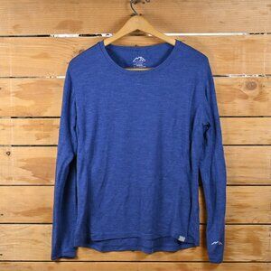 Merino Tech 100% Merino Wool 250 Long Sleeve Baselayer in Blue - Women's XL